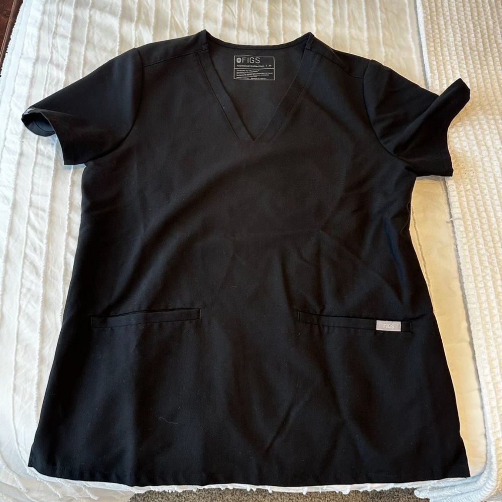 Figs Black Women's Scrub Tops
